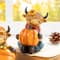 Glitzhome® 4.25" Fall Resin Highland Cow Table Decor Set